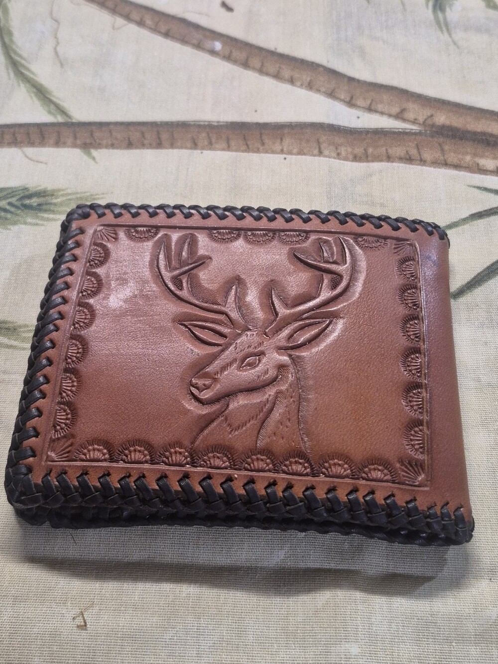 DOUGLAS LEATHERSMITH Handtooled Leather Wallet